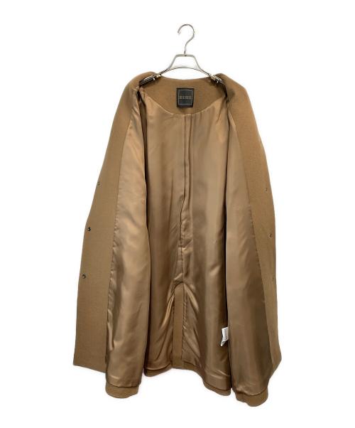 PLST（プラステ）PLST (プラステ) ノーカラーコート ブラウン サイズ:Mの古着・服飾アイテム