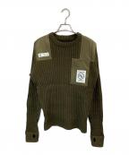NEIGHBORHOODネイバーフッド）の古着「COMMANDER/CE-KNIT」｜カーキ
