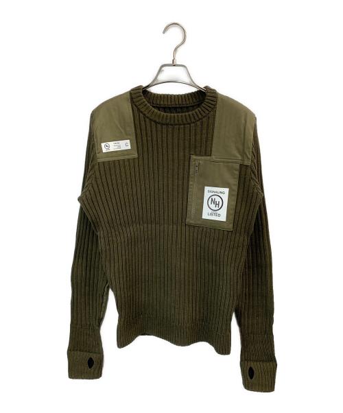 NEIGHBORHOOD（ネイバーフッド）NEIGHBORHOOD (ネイバーフッド) COMMANDER/CE-KNIT カーキ サイズ:Sの古着・服飾アイテム