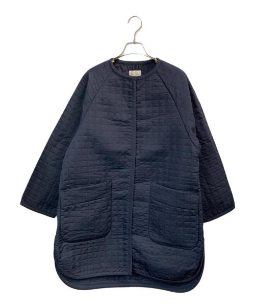 Demi-Luxe Beams（デミルクス ビームス）Demi-Luxe BEAMS (デミルクス ビームス) ノーカラーコート ネイビー サイズ:36の古着・服飾アイテム