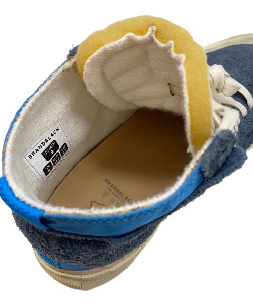 BRANDBLACK（ブランドブラック）BRANDBLACK (ブランドブラック) Capo Dirty High Top Sneaker Navy Light Blue（カポ ダーティ） ネイビー×ブラック サイズ:27cmの古着・服飾アイテム