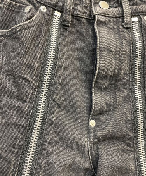 JOHN LAWRENCE SULLIVAN（ジョン ローレンス サリバン）JOHN LAWRENCE SULLIVAN (ジョンローレンスサリバン) ブリーチデニムジップパンツ ブラック サイズ:44の古着・服飾アイテム