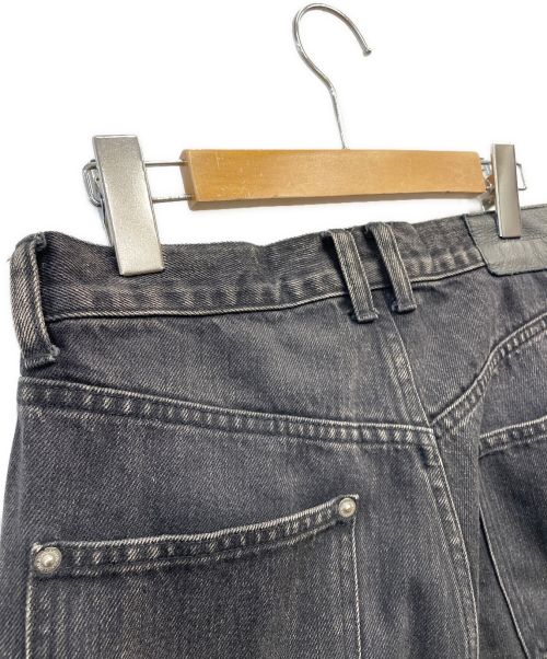 JOHN LAWRENCE SULLIVAN（ジョン ローレンス サリバン）JOHN LAWRENCE SULLIVAN (ジョンローレンスサリバン) ブリーチデニムジップパンツ ブラック サイズ:44の古着・服飾アイテム