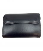 WILDSWANSワイルドスワンズ）の古着「レザー三つ折り財布」｜ブラック