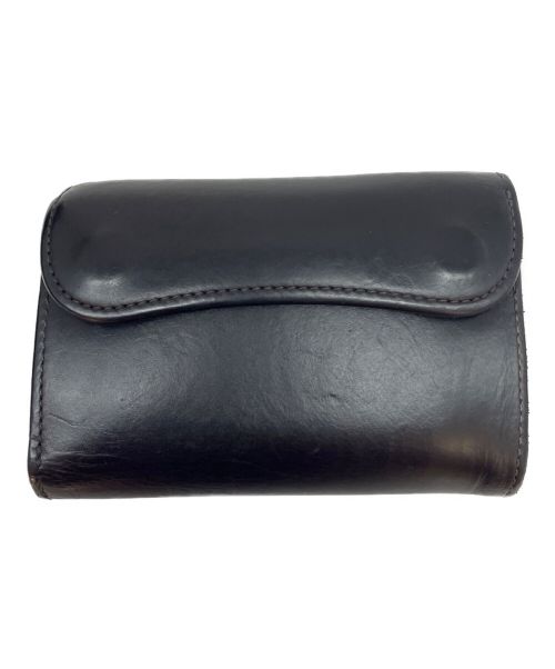 WILDSWANS（ワイルドスワンズ）WILDSWANS (ワイルドスワンズ) レザー三つ折り財布 ブラックの古着・服飾アイテム