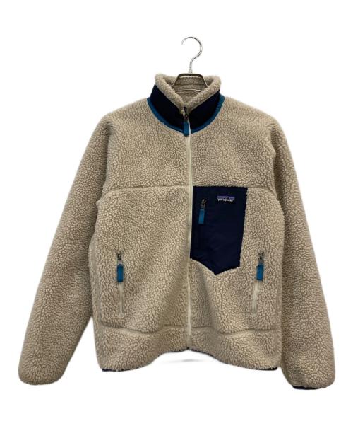 Patagonia（パタゴニア）Patagonia (パタゴニア) クラシックレトロXジャケット アイボリー×ネイビー サイズ:Sの古着・服飾アイテム