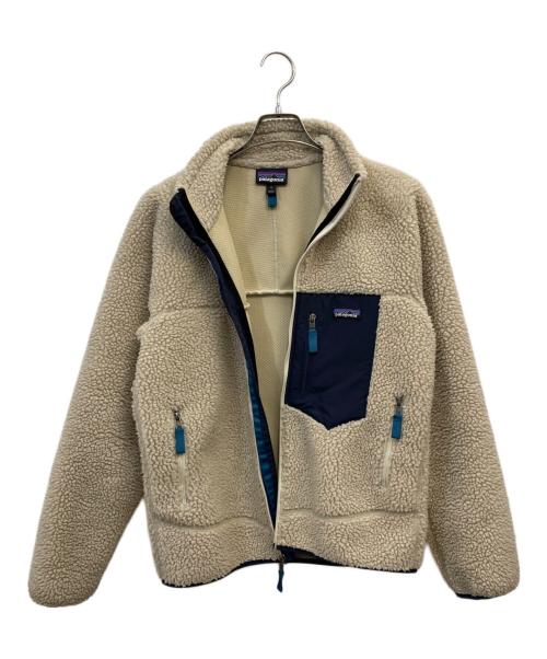 Patagonia（パタゴニア）Patagonia (パタゴニア) クラシックレトロXジャケット アイボリー×ネイビー サイズ:Sの古着・服飾アイテム