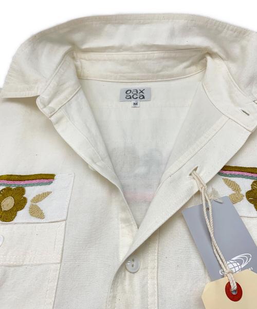 oaxaca（オアハカ）oaxaca (オアハカ) 長袖刺繍シャツ アイボリー サイズ:Mの古着・服飾アイテム