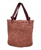 IBIZAイビザ）の古着「ラフィアトートバッグ」｜レッド