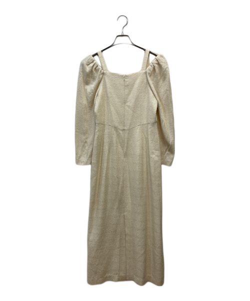 JILL STUART（ジルスチュアート）JILL STUART (ジルスチュアート) ツイードペンシルラインドレス ホワイト サイズ:2の古着・服飾アイテム