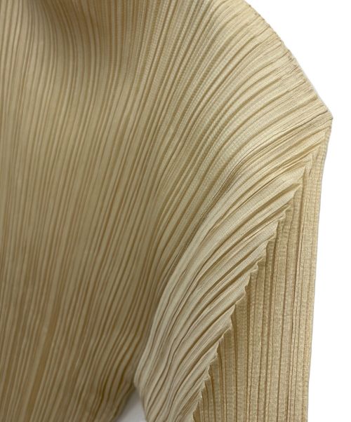 PLEATS PLEASE（プリーツプリーズ）PLEATS PLEASE (プリーツプリーズ) ハイネックプルオーバーシャツ ベージュ サイズ:3の古着・服飾アイテム
