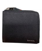 PAUL SMITHポールスミス）の古着「ブライトストライププラー財布」｜ブラック
