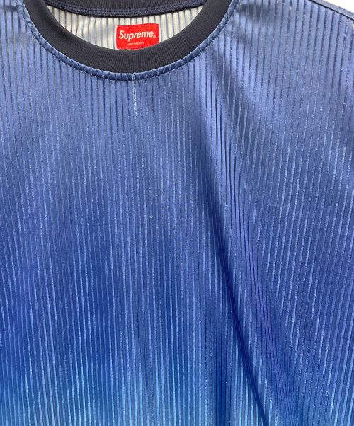 SUPREME（シュプリーム）SUPREME (シュプリーム) Gradient Mesh Stripe Jersey ブルー サイズ:Lの古着・服飾アイテム
