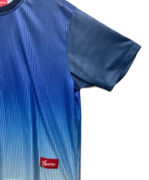 SUPREME（シュプリーム）SUPREME (シュプリーム) Gradient Mesh Stripe Jersey ブルー サイズ:Lの古着・服飾アイテム