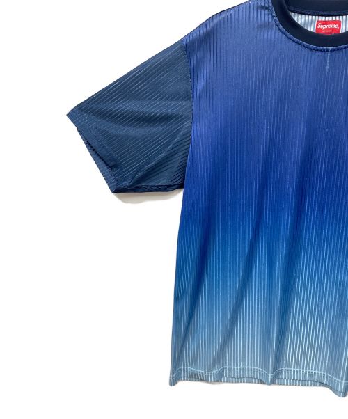 SUPREME（シュプリーム）SUPREME (シュプリーム) Gradient Mesh Stripe Jersey ブルー サイズ:Lの古着・服飾アイテム