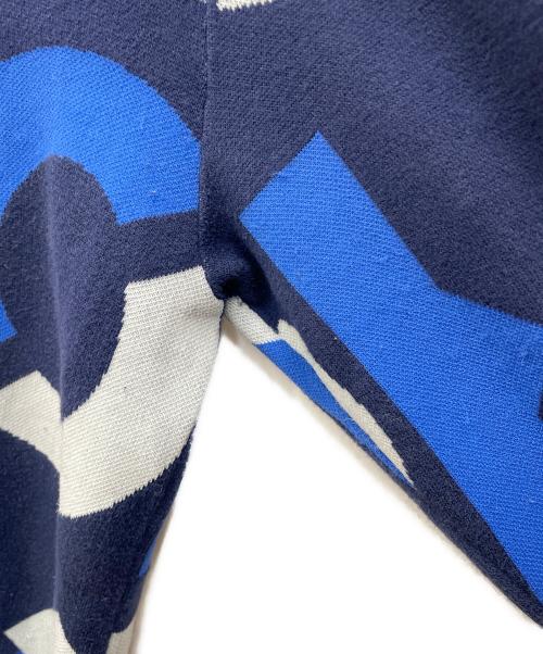 KENZO（ケンゾー）KENZO (ケンゾー) ロゴ総柄 クルーネックット ブルー サイズ:Mの古着・服飾アイテム