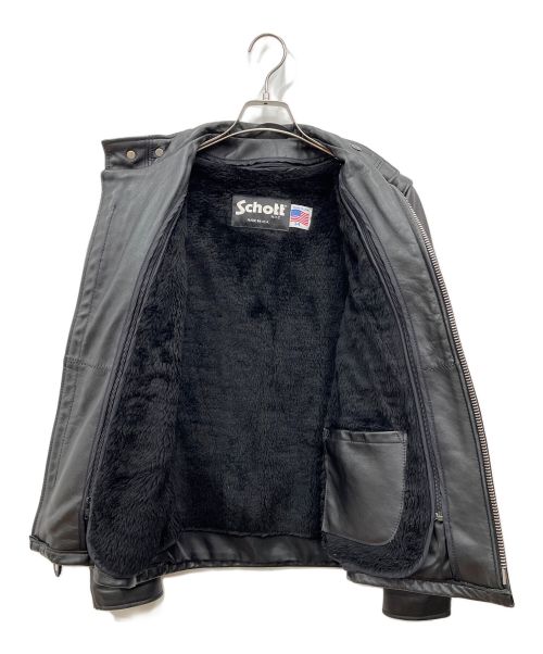 Schott（ショット）Schott (ショット) シングルライダースジャケット ブラック サイズ:34の古着・服飾アイテム