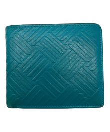 BOTTEGA VENETA（ボッテガベネタ）の古着「ブルーバイフォールドウォレット」｜グリーン