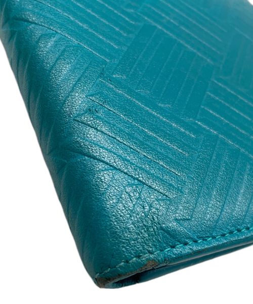 BOTTEGA VENETA（ボッテガベネタ）BOTTEGA VENETA (ボッテガベネタ) ブルーバイフォールドウォレット グリーンの古着・服飾アイテム