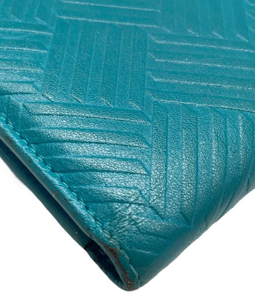 BOTTEGA VENETA（ボッテガベネタ）BOTTEGA VENETA (ボッテガベネタ) ブルーバイフォールドウォレット グリーンの古着・服飾アイテム
