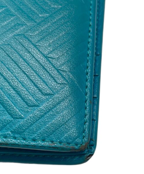 BOTTEGA VENETA（ボッテガベネタ）BOTTEGA VENETA (ボッテガベネタ) ブルーバイフォールドウォレット グリーンの古着・服飾アイテム