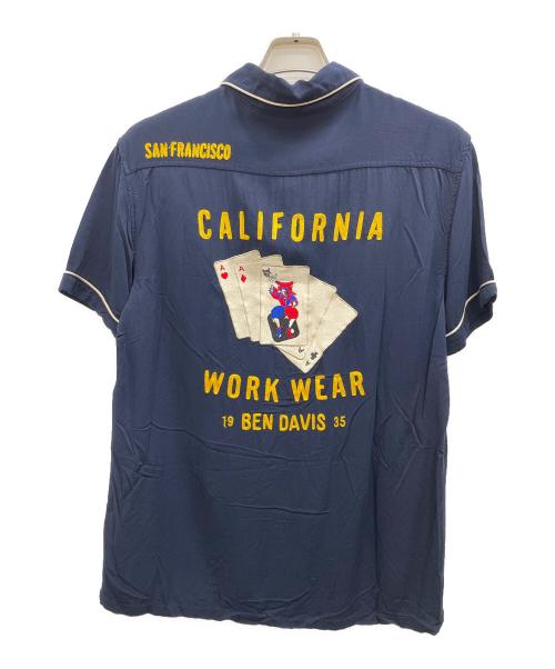 BEN DAVIS（ベンデイビス）BEN DAVIS (ベンデイビス) ボーリングシャツ ネイビー サイズ:Lの古着・服飾アイテム