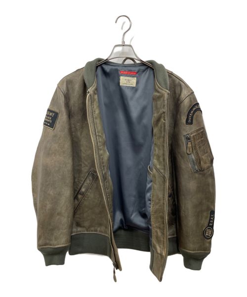 AVIREX（アヴィレックス）AVIREX (アヴィレックス) ラムレザーMA-1 フライトジャケット ブラウン サイズ:XLの古着・服飾アイテム