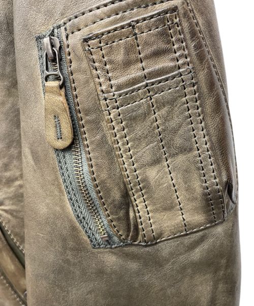 AVIREX（アヴィレックス）AVIREX (アヴィレックス) ラムレザーMA-1 フライトジャケット ブラウン サイズ:XLの古着・服飾アイテム