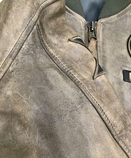AVIREX（アヴィレックス）AVIREX (アヴィレックス) ラムレザーMA-1 フライトジャケット ブラウン サイズ:XLの古着・服飾アイテム