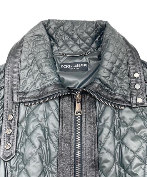 DOLCE & GABBANA（ドルチェ＆ガッバーナ）DOLCE & GABBANA (ドルチェ＆ガッバーナ) キルティングジャケット グレー サイズ:38の古着・服飾アイテム