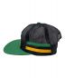 stussy (ステューシー) メッシュキャップ ブラック×グリーン：4500円