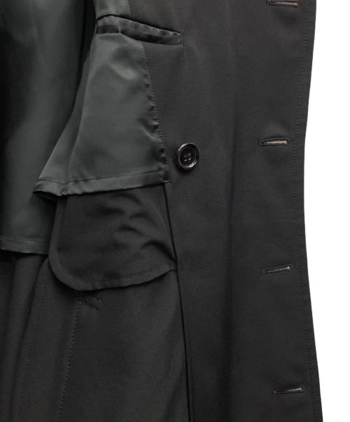 COMME des GARCONS（コムデギャルソン）COMME des GARCONS (コムデギャルソン) ワイヤーサイドスリットトレンチコート ブラック サイズ:Lの古着・服飾アイテム