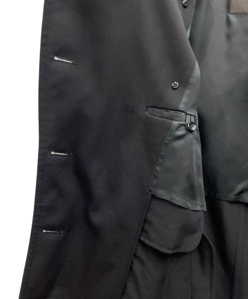 COMME des GARCONS（コムデギャルソン）COMME des GARCONS (コムデギャルソン) ワイヤーサイドスリットトレンチコート ブラック サイズ:Lの古着・服飾アイテム