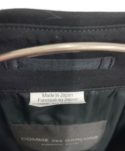 COMME des GARCONS（コムデギャルソン）COMME des GARCONS (コムデギャルソン) ワイヤーサイドスリットトレンチコート ブラック サイズ:Lの古着・服飾アイテム