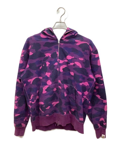 A BATHING APE（ア ベイシング エイプ）A BATHING APE (アベイシングエイプ) ジップパーカー パープル サイズ:Lの古着・服飾アイテム