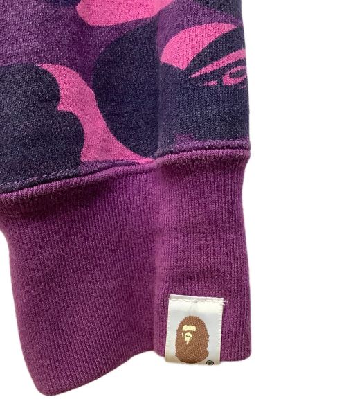 A BATHING APE（ア ベイシング エイプ）A BATHING APE (アベイシングエイプ) ジップパーカー パープル サイズ:Lの古着・服飾アイテム