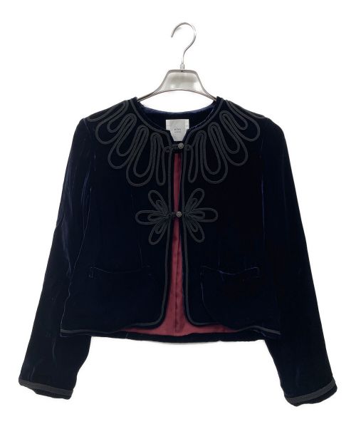 IENA LA BOUCLE（イエナ ラ ブークル）IENA LA BOUCLE (イエナ ラ ブークル) コードエンドベルベットジャケット ネイビー サイズ:不明の古着・服飾アイテム