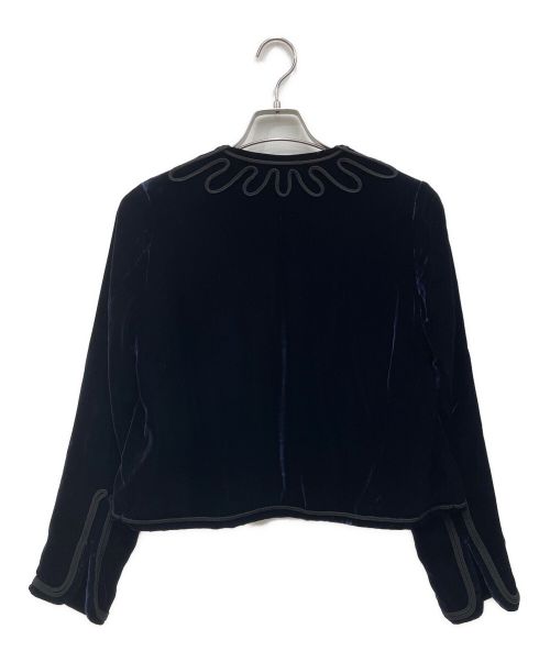 IENA LA BOUCLE（イエナ ラ ブークル）IENA LA BOUCLE (イエナ ラ ブークル) コードエンドベルベットジャケット ネイビー サイズ:不明の古着・服飾アイテム
