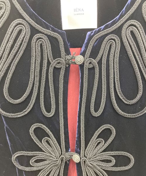 IENA LA BOUCLE（イエナ ラ ブークル）IENA LA BOUCLE (イエナ ラ ブークル) コードエンドベルベットジャケット ネイビー サイズ:不明の古着・服飾アイテム