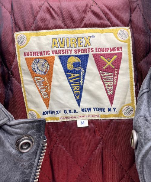 AVIREX（アヴィレックス）AVIREX (アヴィレックス) レザージャケット ブラック サイズ:Mの古着・服飾アイテム