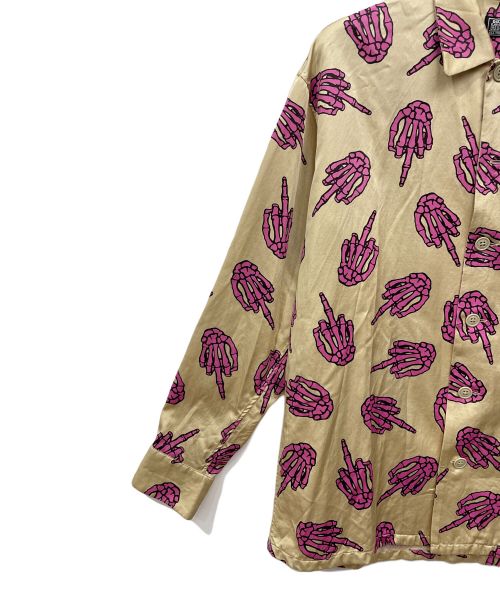 Hysteric Glamour（ヒステリックグラマー）Hysteric Glamour (ヒステリックグラマー) パジャマシャツ ベージュ サイズ:Ｌの古着・服飾アイテム