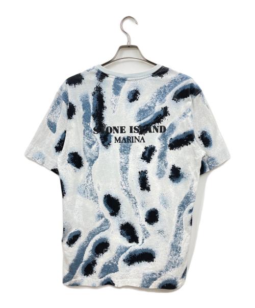 STONE ISLAND（ストーンアイランド）STONE ISLAND (ストーンアイランド) Tシャツ ホワイト×ネイビー サイズ:Mの古着・服飾アイテム