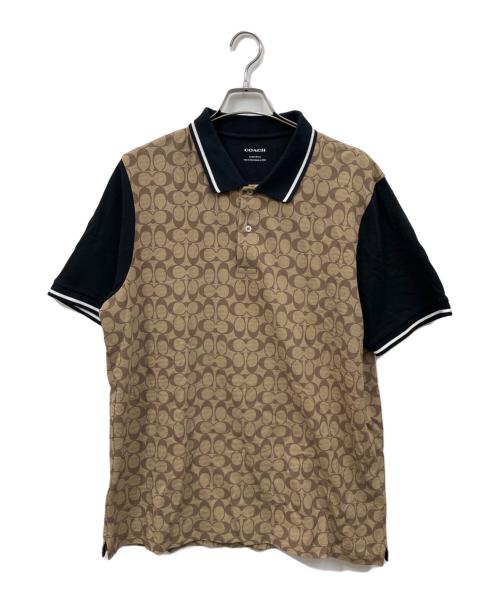 COACH（コーチ）COACH (コーチ) ポロシャツ ブラウン サイズ:XLARGEの古着・服飾アイテム
