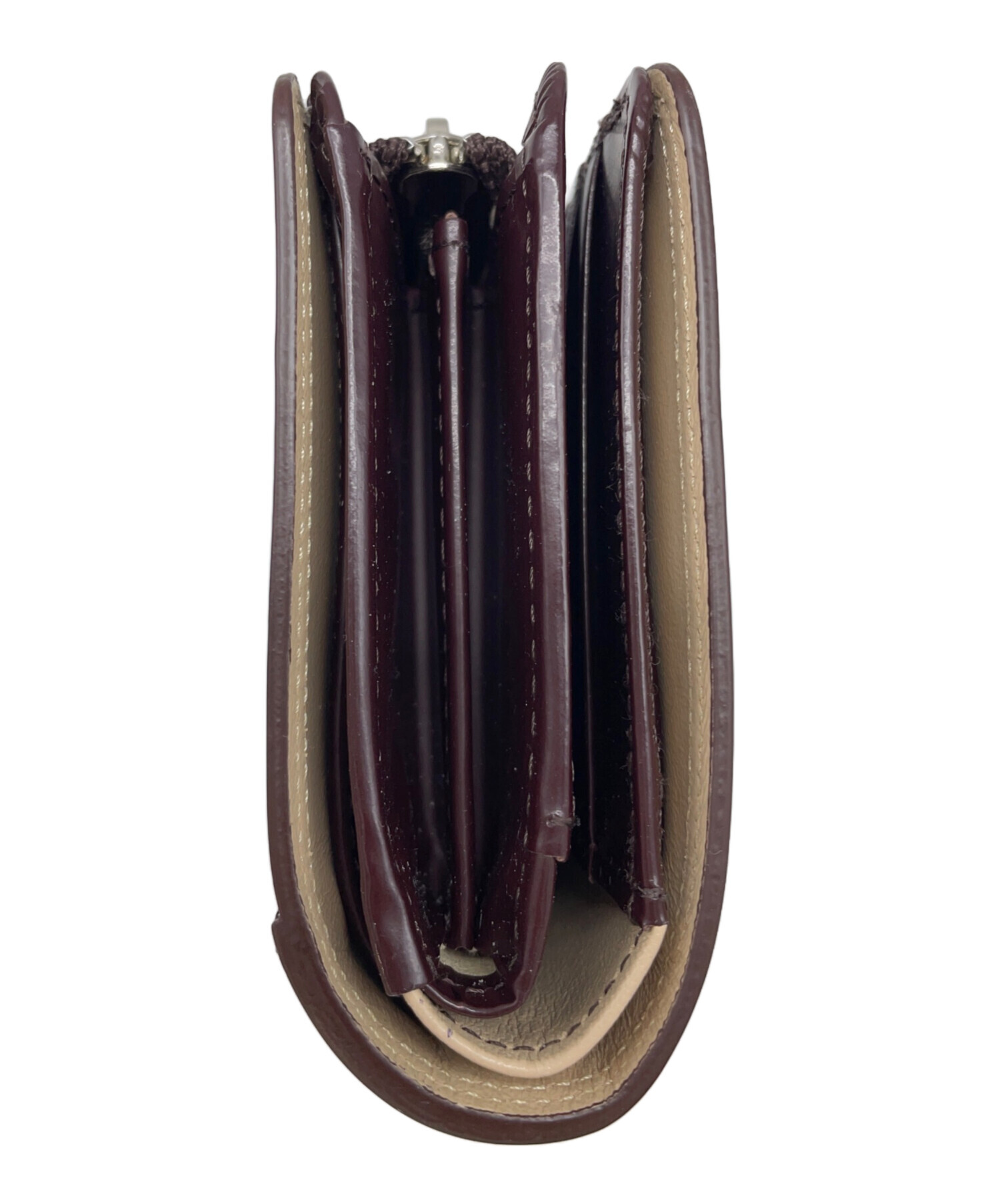 PORTER 二つ折り財布 ブラウン 中古・古着通販】PORTER (ポーター) 2つ折り革財布 ブラウン