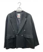 MAISON SPECIALメゾンスペシャル）の古着「Lyocell Twill Chambray Prime-Over Double Tailored Jacket」｜ブラック