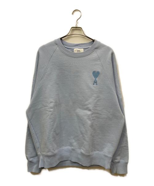 AMI Alexandre Mattiussi（アミアレクサンドルマテュッシ）AMI Alexandre Mattiussi (アミアレクサンドルマテュッシ) ハート刺繍スウェット ブルー サイズ:XXLの古着・服飾アイテム