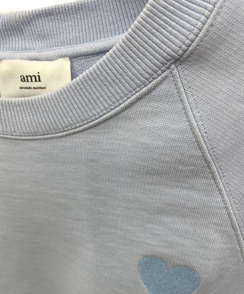 AMI Alexandre Mattiussi（アミアレクサンドルマテュッシ）AMI Alexandre Mattiussi (アミアレクサンドルマテュッシ) ハート刺繍スウェット ブルー サイズ:XXLの古着・服飾アイテム