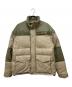 AVIREX（アヴィレックス）の古着「ラムレザーダウンジャケット」｜ベージュ×グリーン