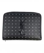 Yves Saint Laurentイヴサンローラン）の古着「2つ折り財布」｜ブラック