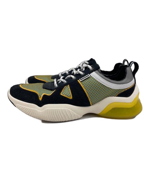 COACH（コーチ）COACH (コーチ) ローカットスニーカー ブラック×イエロー サイズ:255の古着・服飾アイテム